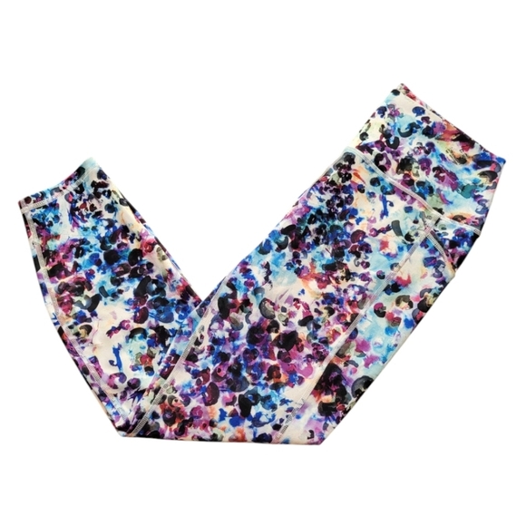 RBX Active Ultra Soft Cheetah Leopard Ankle Leggings Pocket Size L - Picture 8 of 9